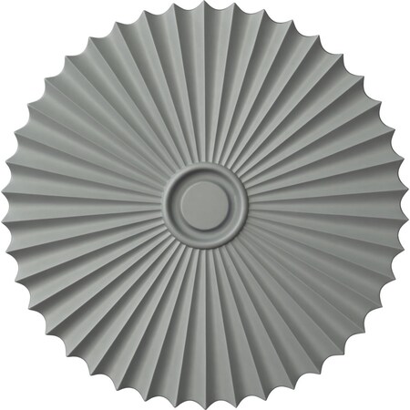 Ekena Millwork Shakuras Ceiling Medallion (For Canopies up to 5 3/4"), 33 7/8"OD x 2"P, Primed White CM34SH